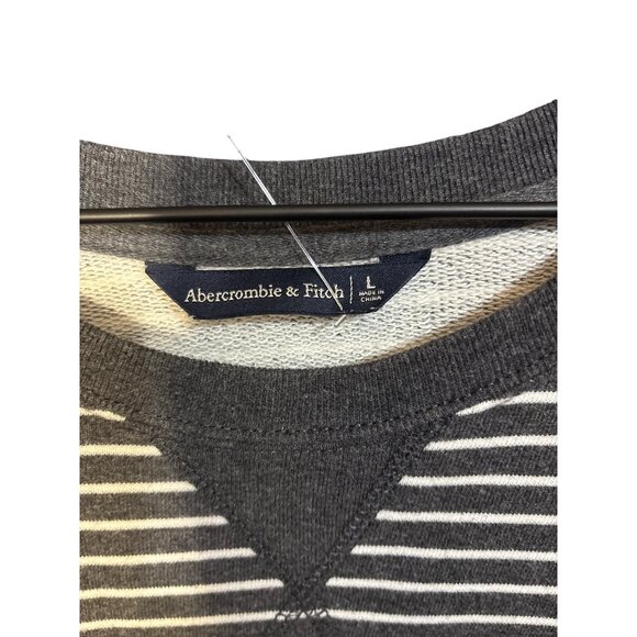 Abercrombie & Fitch Striped Sweater Dress L Black & White Cotton Blend - Picture 3 of 4